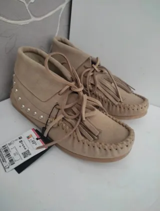 Botines Zara Beige Talla 36