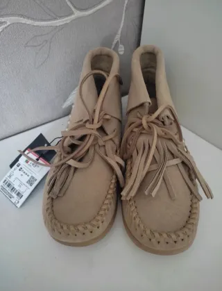 Botines Zara Beige Talla 36