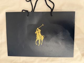 Bolsa boutique Polo Ralph Lauren Azul y Oro