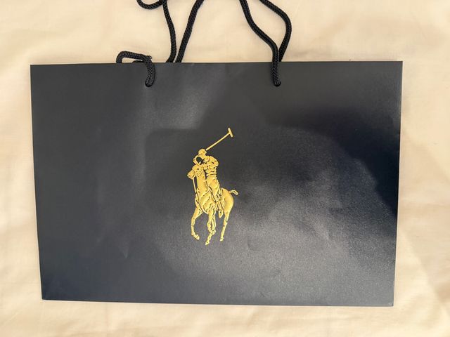 Borsa boutique Polo Ralph Lauren Blu e Oro