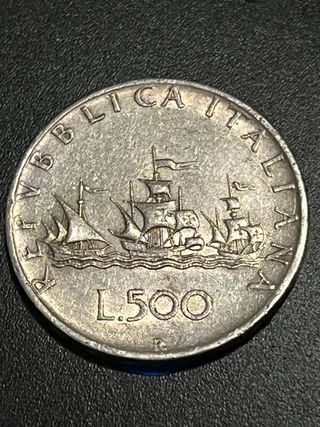 4  pezzi Lire 500 Argento Le Caravelle