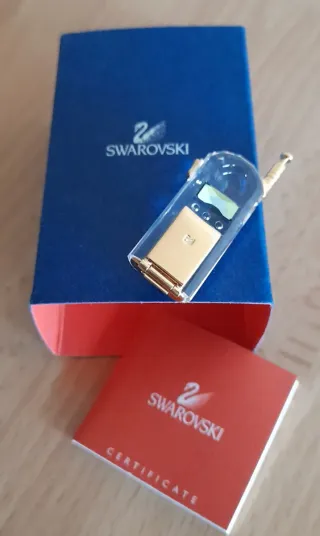 Mini telefono vintage in cristallo Swarovski