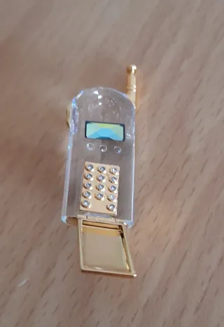 Mini telefono vintage in cristallo Swarovski