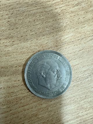 Moneda 50 Pesetas 1957 Franco Caudillo