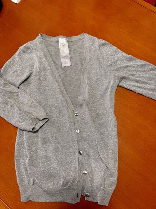 Chaqueta Bershka plateada S manga 3/4