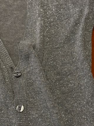 Chaqueta Bershka plateada S manga 3/4