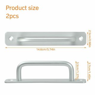 Tiradores de Puerta Corredera en Aluminio, 2 Unid.