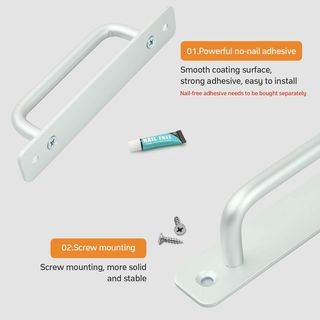 Tiradores de Puerta Corredera en Aluminio, 2 Unid.