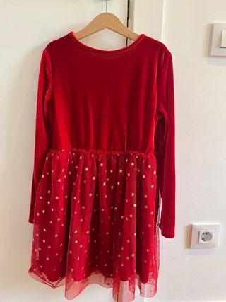 Vestido rojo fiesta niña 8 años