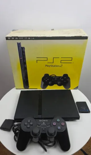 PlayStation 2 Slim Negra con Caja