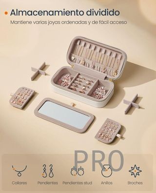 Joyero de viaje con espejo - Songmics