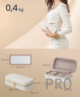 Joyero de viaje con espejo - Songmics