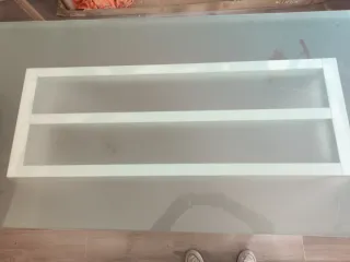 Mesa comedor cristal y madera