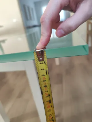 Mesa comedor cristal y madera