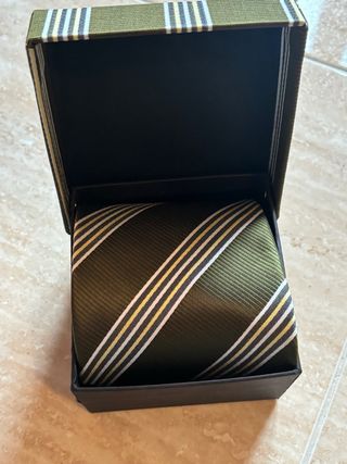 Corbata Graziella Begum Verde Rayas