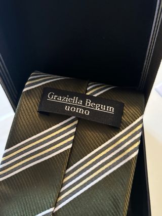 Corbata Graziella Begum Verde Rayas