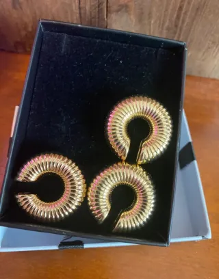 Orecchini ear cuff finto buco dorati