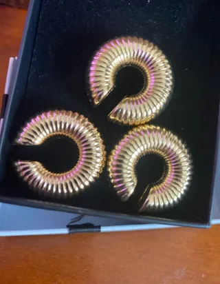 Orecchini ear cuff finto buco dorati