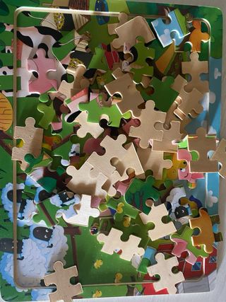5 Puzzles Madera 60 Piezas Granja