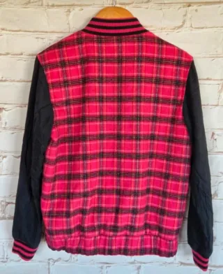 Chaqueta Adidas cuadros roja y negra