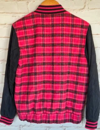 Chaqueta Adidas cuadros roja y negra