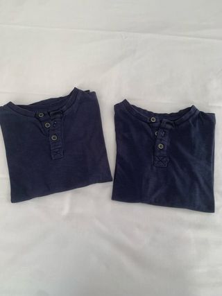 Lote 2 Camisetas Manga Larga Gemelos  3/4 Años