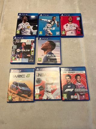 Lote 8 Videojuegos PS4 Deportivos y Carreras