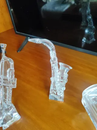 Lote instrumentos musicales vidrio