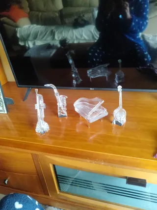 Lote instrumentos musicales vidrio