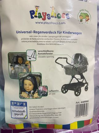 Funda lluvia universal capazo/cochecito Playshoes