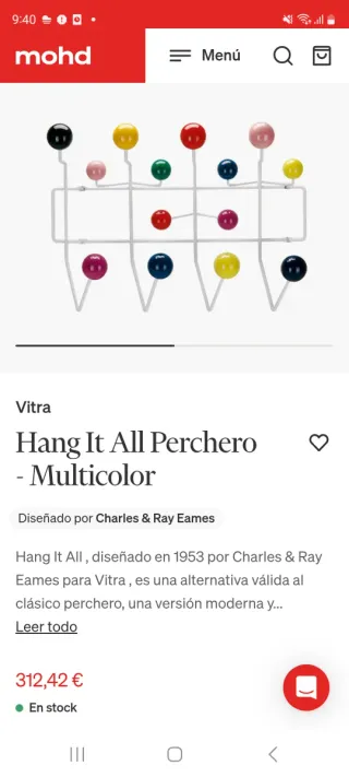 Perchero Vitra Hang it all multicolor