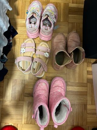 Lote Zapatos y Botas Niña Talla 30-32
