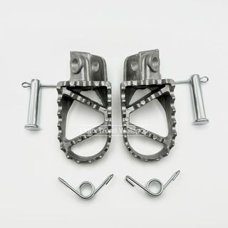 2x estriberas moto universal gris