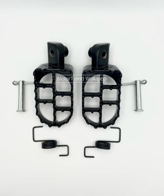 2x estriberas moto universal negro