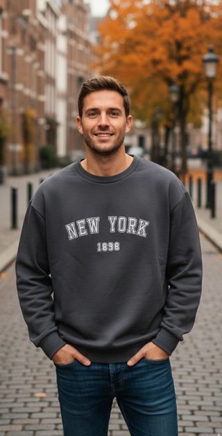 Sudadera gris New York 1898