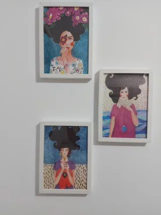 Set 3 Cuadros Decorativos Mujer