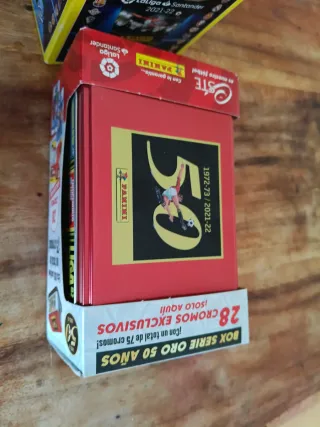 Caja Panini Liga ESTE 21-22 y Box Serie Oro 50 Año