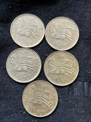 5 Lire 500 Argento 1961