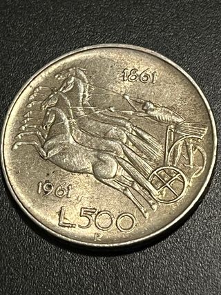 5 Lire 500 Argento 1961
