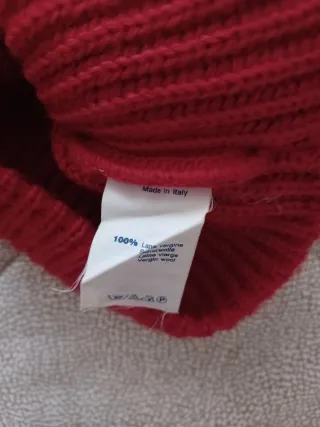 Cappello lana vintage rosso OURAGAN