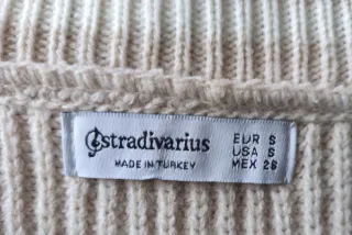 Chaleco de punto Stradivarius beige Talla S