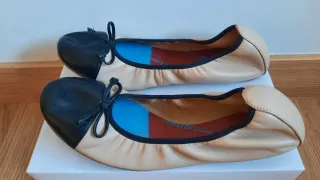 Bailarinas Unisa Beige y Negro