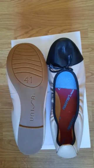 Bailarinas Unisa Beige y Negro