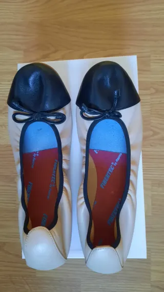 Bailarinas Unisa Beige y Negro