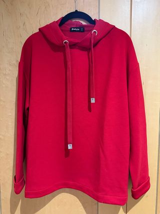 Sudadera Stradivarius Roja Talla M