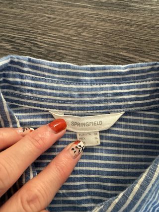 Camisa Oxford Rayas Azul y Blanco