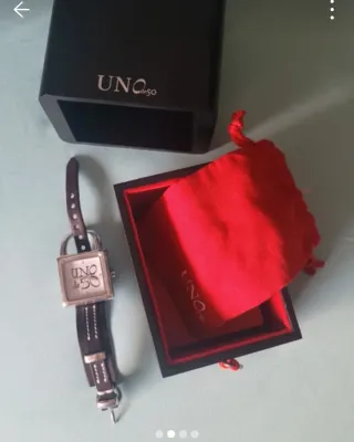 Reloj Uno de 50 Plata y Negro