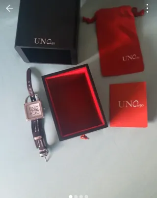 Reloj Uno de 50 Plata y Negro