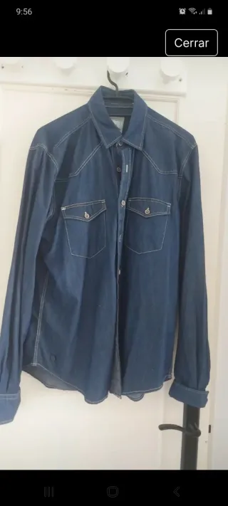 Camisa Denim Zara Talla M Hombre