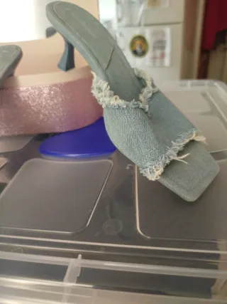 Sandalias tejana Stradivarius azules